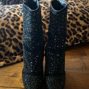Black Studded Women's Boots